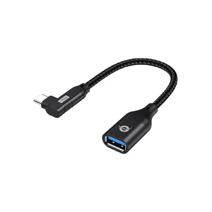 Conceptronic ABBY19B kabeļu spraudņu pāreja USB-C USB-A Melns