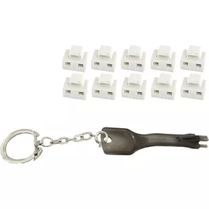 Блокиратор RJ45-порта ShiverPeaks BS08-01036 — 10 замков с 1 ключом, белый