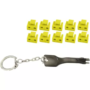 Блокиратор RJ45-порта ShiverPeaks BS08-01032, жёлтый, набор 10 замков с 1 ключом