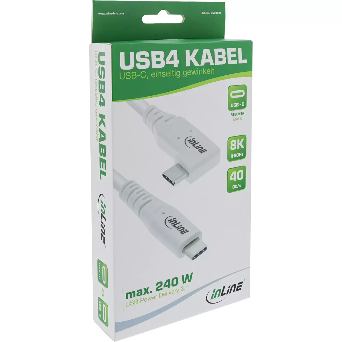 USB4 Cable InLine 35911W Photo 3