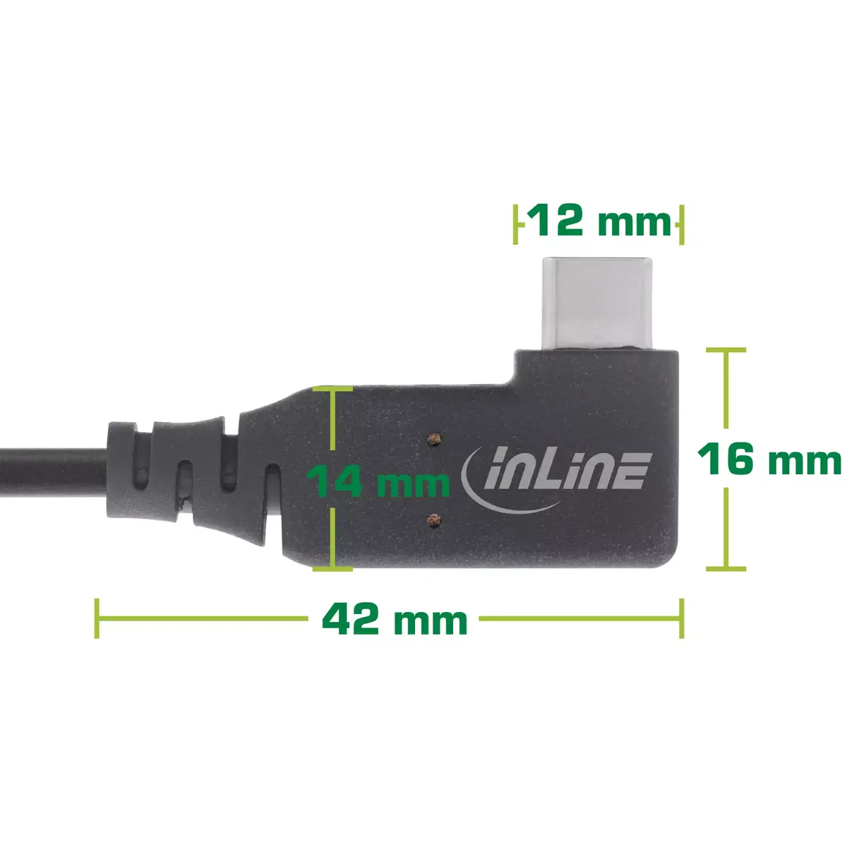 InLine USB4 cable USB-C single angled 240W Photo 2