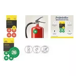 AVERY inspection label 6946-2026, 30 mm NoPeel green