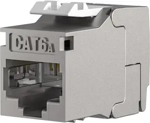 EFB Elektronik RJ45 Keystone Slimline/Shortbody Cat.6A, shielded, 29.2 mm, tool-free mounting