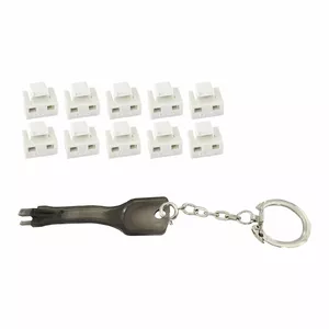 Porta bloķētājs ShiverPeaks 08-01036 RJ-45 balts ar atslēgu