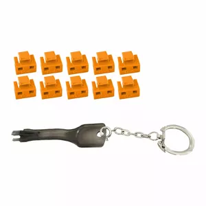 Porta bloķētājs ShiverPeaks 08-01035 RJ-45 Oranžs Drošības Atslēga