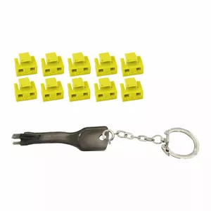 Porta bloķētājs ShiverPeaks 08-01032 RJ-45 dzeltenā krāsā ar atslēgu