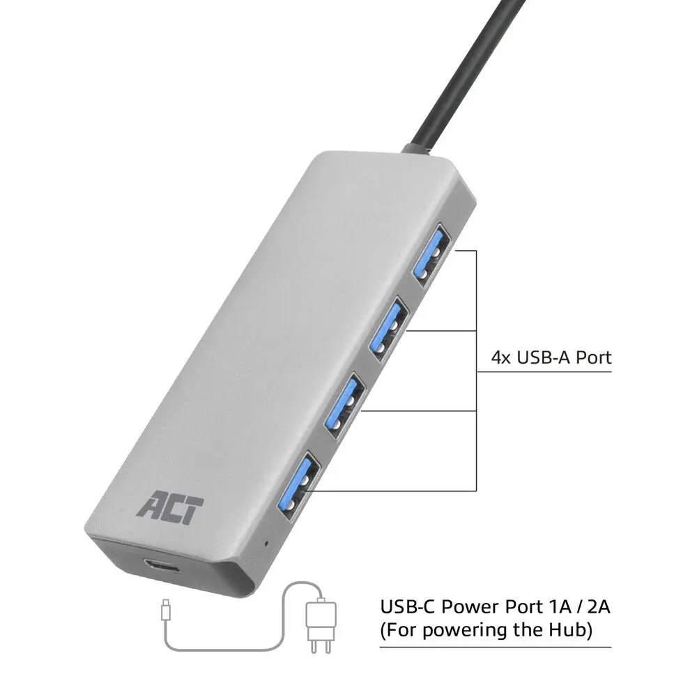 ACT AC6121 4-Port USB-A Hub Photo 4