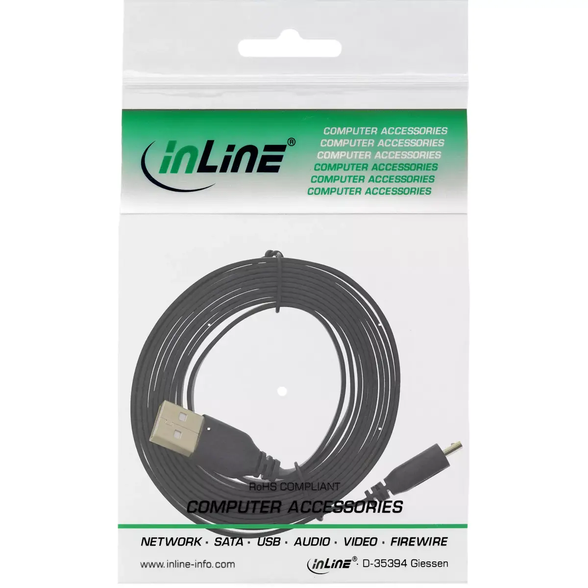 Flat Micro USB 2.0 Cable InLine 31720F Photo 4