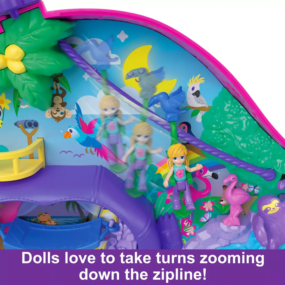 Action Adventure Toy Mattel Polly Pocket Sloth Family Photo 4