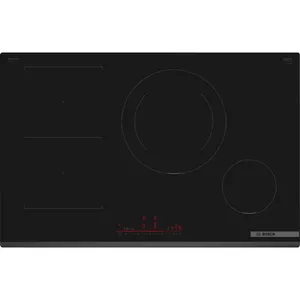 Встраиваемая индукционная панель Bosch Serie 6 PVS831HB1E, 80 см, 4 зоны, сенсорное управление, стеклокерамика, Wi‑Fi (Home Connect)