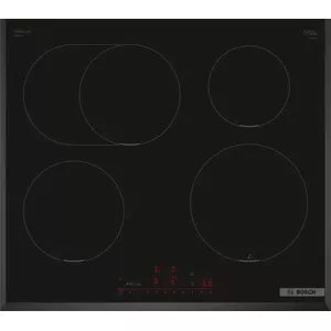 Индукционная варочная панель Bosch PIF651HC1E, 60 см, 4 зоны, сенсорное управление, чёрная, 7400 Вт
