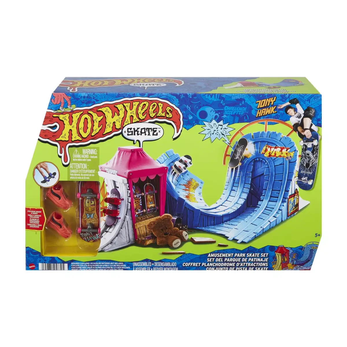 Pirkstu dēļu komplekts Hot Wheels Action Skate Amusement Park Skate Set Photo 4
