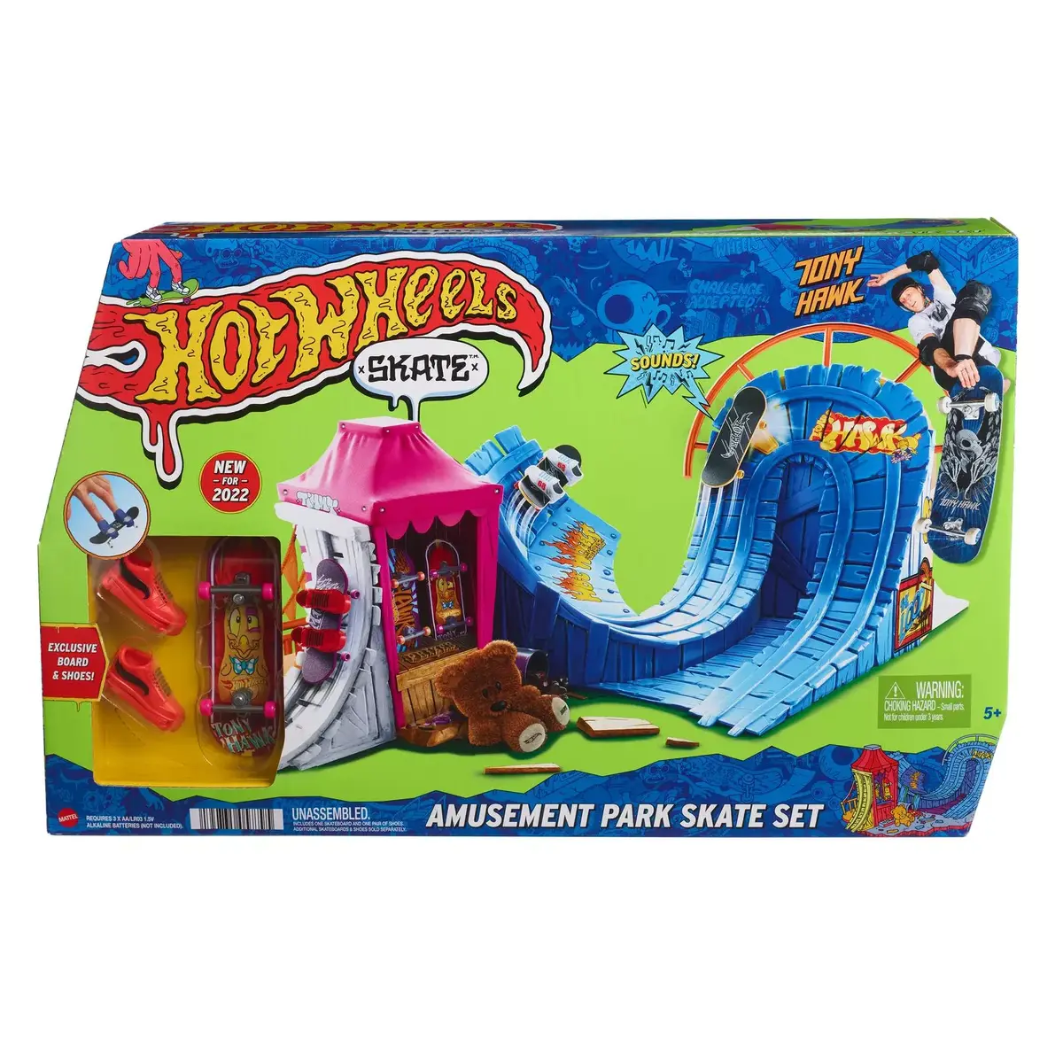 Pirkstu dēļu komplekts Hot Wheels Action Skate Amusement Park Skate Set Photo 12