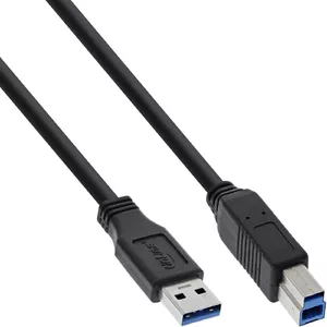 InLine USB 3.2 Gen.1 Cable Type A male / Type B male black 0.5m