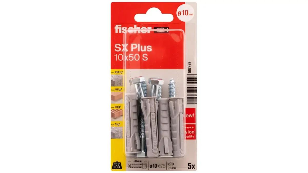 Комплект винтов и дюбелей Fischer 567828 Photo 2