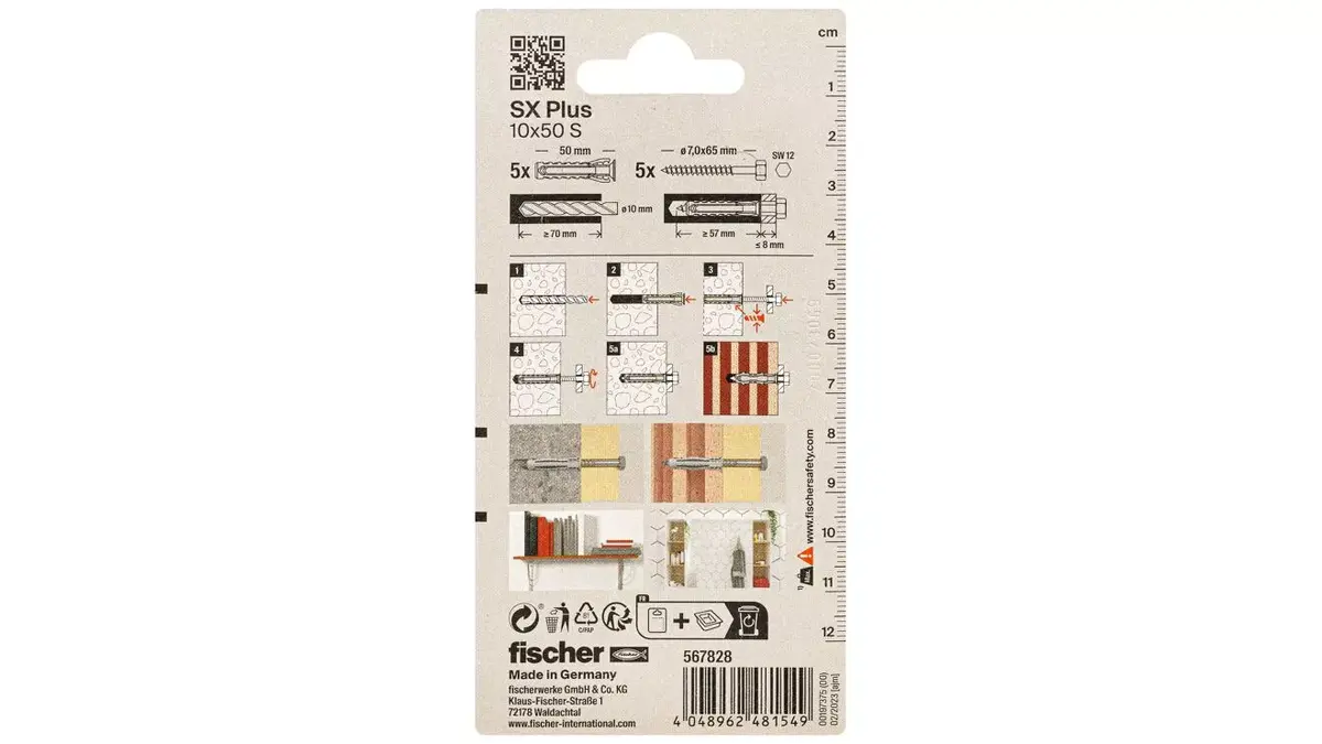 Комплект винтов и дюбелей Fischer 567828 Photo 3