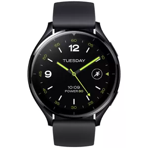 Xiaomi Watch 2 3,63 cm (1.43") AMOLED 46 mm Digitāls 466 x 466 pikseļi Skārienjūtīgais ekrāns Melns Wi-Fi GPS