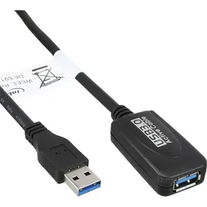 USB3.2 Gen.1 активный удлинитель InLine 35650 5м черный Male/Female