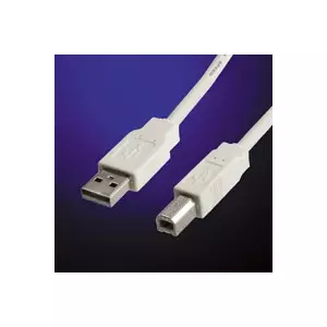 ROLINE USB 2.0 Cable USB kabelis 3 m USB A USB B Balts