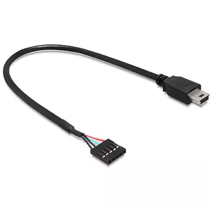 USB Cable DeLOCK 83170 USB 2.0 0.3 m Mini-USB B Black