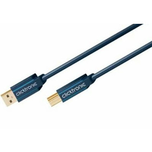 ClickTronic 3m USB3.0 A - B m/m USB kabelis USB 3.2 Gen 1 (3.1 Gen 1) USB A USB B Zils