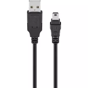 Goobay 50767 USB kabelis 1,8 m USB 2.0 USB A Mini-USB B Melns