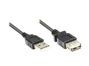 Кабель-удлинитель Good Connections Alcasa USB 2.0 USB A штекер - USB A гнездо 0.6 м черный