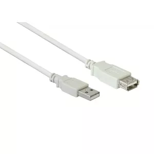 USB kabelis Alcasa USB 2.0 AM/AF 0.6m