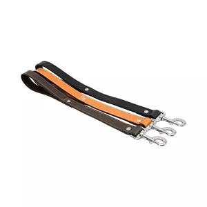 LEATHER LINED LEAD 1M/16MM BRN