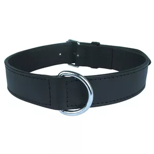LEATHER LINED COLLAR 45MM BLK