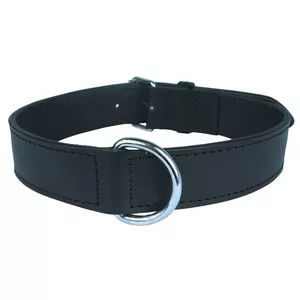 LEATHER LINED COLLAR 50MM BLK