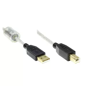 USB Cable Alcasa 2510-5TQ USB 2.0 5m USB A USB B Black