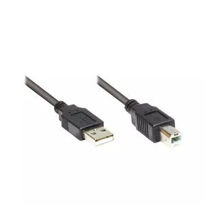 USB Cable Alcasa 1.8m USB 2.0 A to B Black