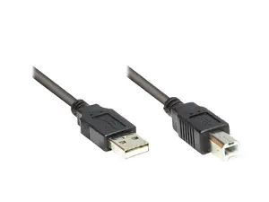 Кабель Good Connections Alcasa USB 2.0 A/B 1м штекер-штекер черный