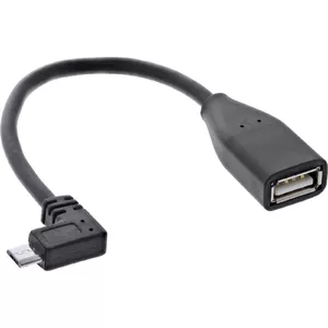 InLine Micro USB OTG Adapter Cable Micro-B male angled to USB A female 0.1m