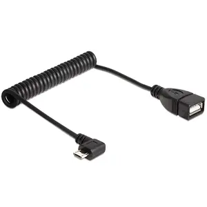 USB kabelis DeLOCK 83354 USB 2.0 0.5 m Micro-USB B USB A melns