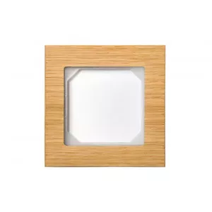 Wall Frame Outlet Cover LIREGUS 1-WAY FRAME OAK WOOD - single-gang wooden faceplate