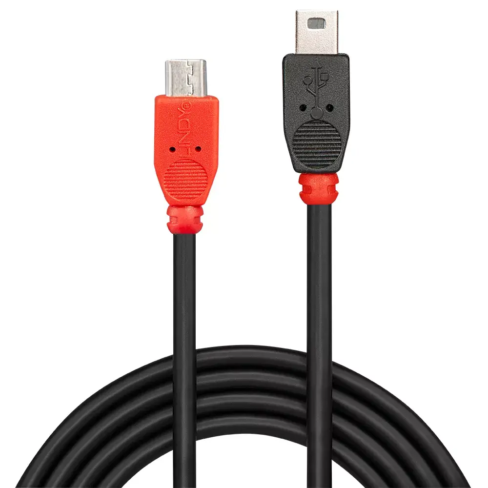 USB OTG кабель Lindy 1м Micro-B к Mini-B Photo 2