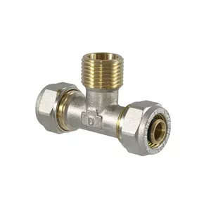 Тройник TDM Brass 26 мм x 3/4 дюйма x 26 мм, толщина стенки 3,0 мм