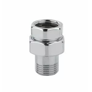 CARLO POLETTI A53302B Straight Connection 1/2 inch Male-Female, 3 Pieces, Chrome