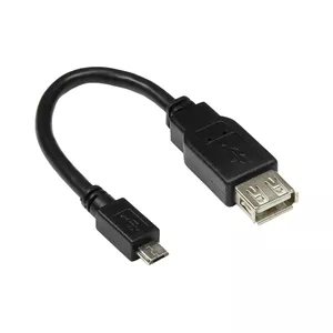 USB кабель Alcasa 2511-OTG USB 2.0 0.1 м Micro-USB B USB A черный