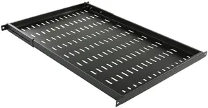 Lanview RAS805BL Adjustable Server Rack Shelf 1U Black with 50 kg Capacity