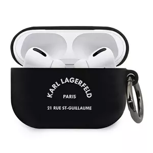 Karl Lagerfeld korpuss priekš AirPods Pro KLACAPSILRSGBK black Silicone RSG