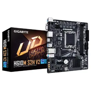 Mātesplate GIGABYTE H610M S2H V2 — Micro ATX, Intel H610, LGA1700, DDR5, 2 DIMM, 96 GB, M.2, SATA, Gigabit LAN