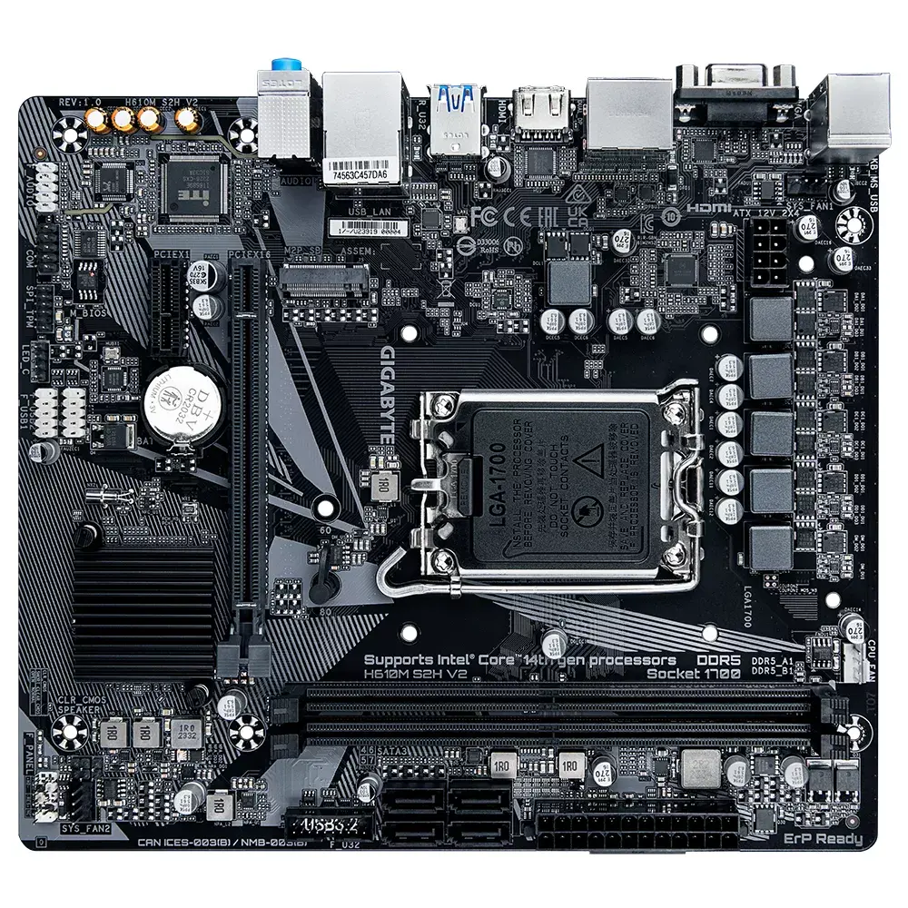 GIGABYTE H610M S2H V2 Micro ATX LGA1700 DDR5 Photo 4