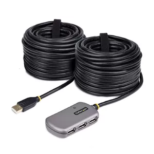StarTech U02442-USB-EXTENDER 24m USB 2.0 Active Extension Cable with 4-Port USB-A Hub and ESD Protection