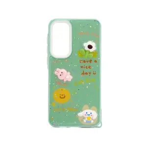 Protective cartoon phone cover iLike for Samsung Galaxy A55 — Light Green