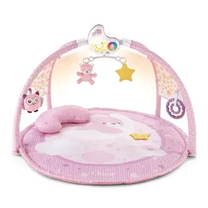 Bērnu rotaļu paklājs / rotaļu gyms CHICCO 00009866100000 — rozā, 830×830×500 mm, līdz 12 gadiem, 3 gab.