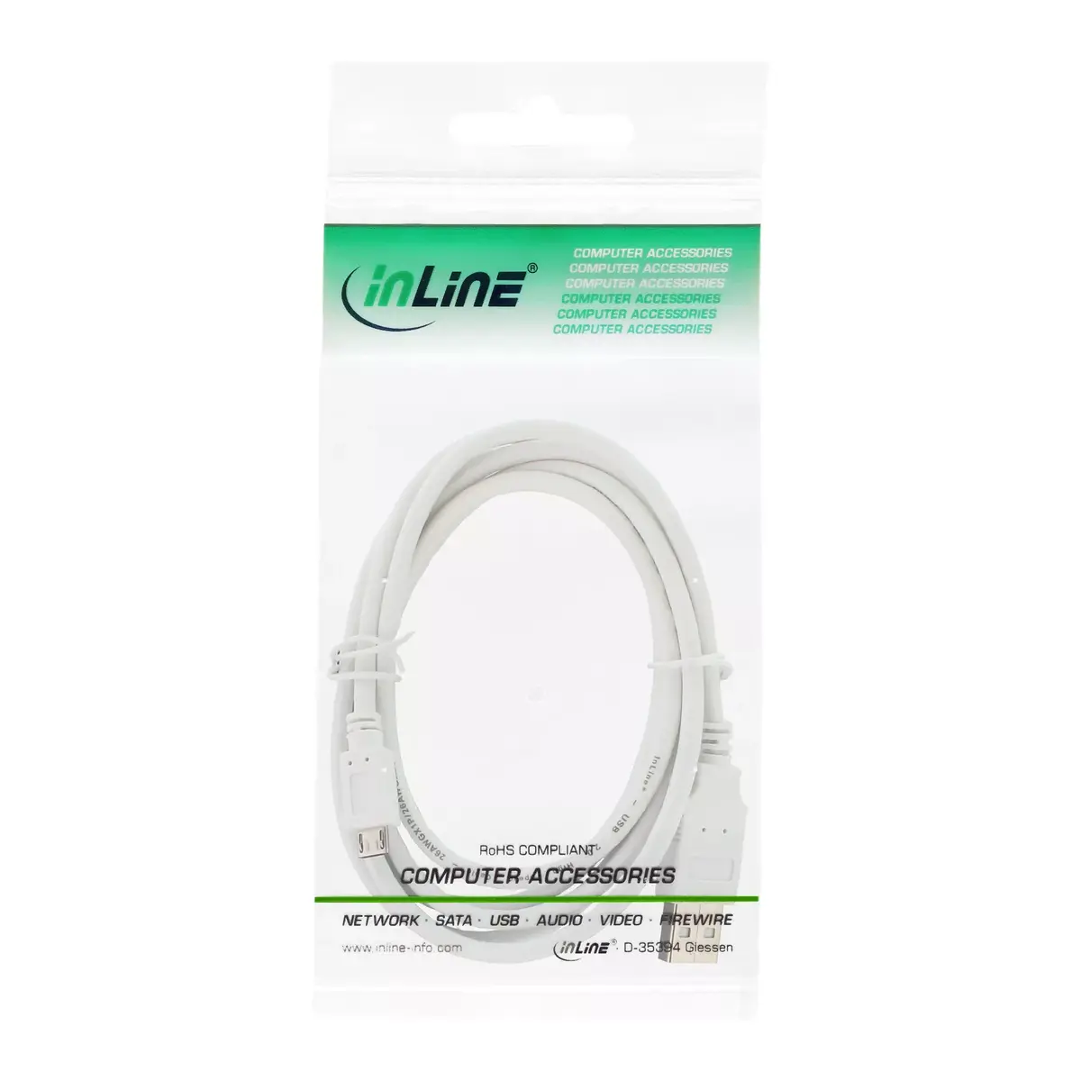Micro USB 2.0 kabelis InLine 31715W Photo 3