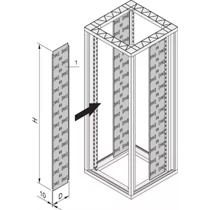 Cable tray SCHROFF 2000H 150D rack accessory, 150 mm depth